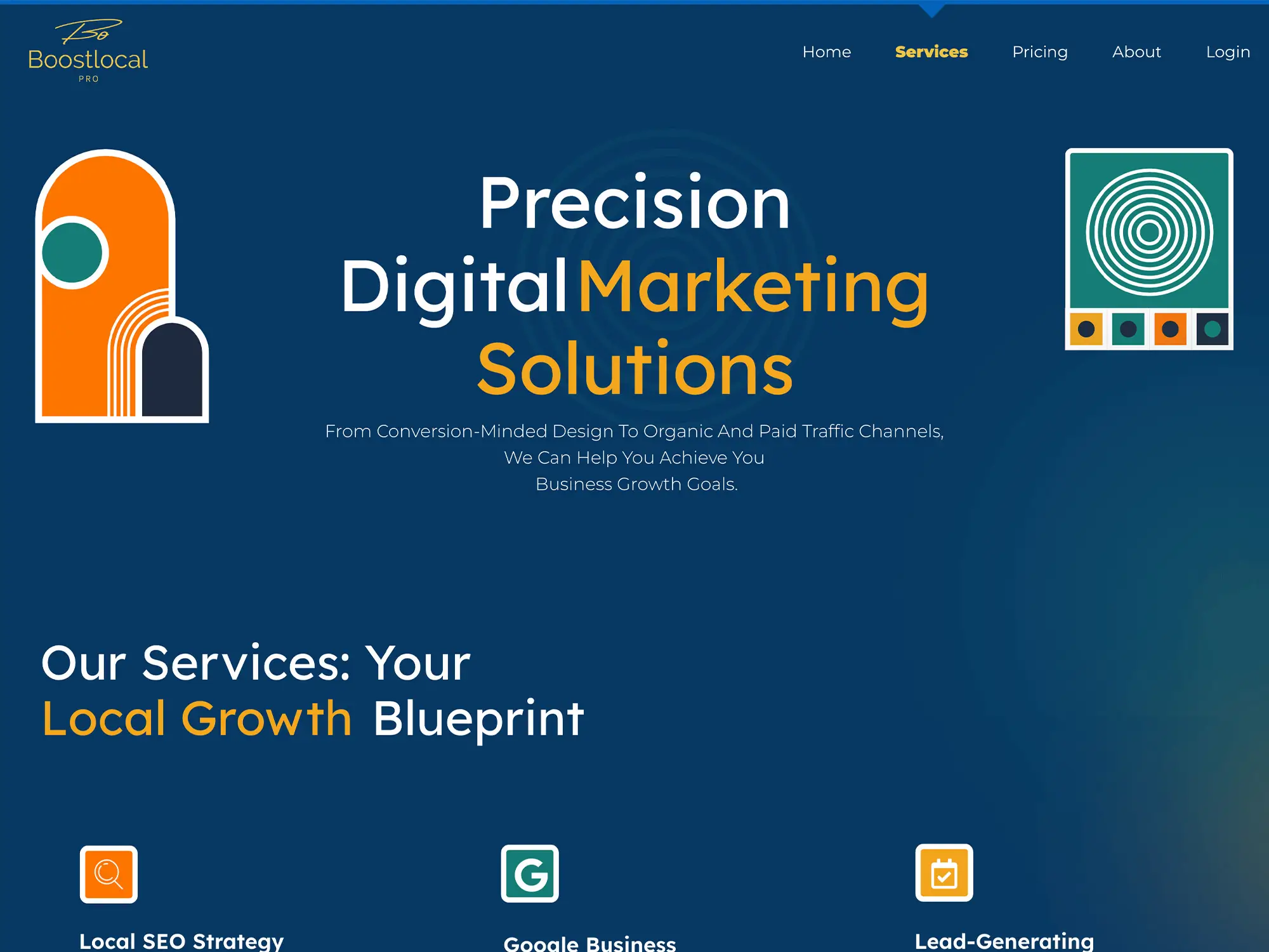 website design and development for a local digital marketing agency